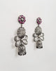 Antique Silver Ruby Earring