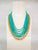 Kundan Turquoise Multi Beaded Necklace Set