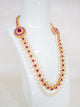 RUBY Pink Pearl Side Pendant Long Necklace Set