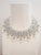 Silver Plated White Polki Necklace Set