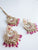 Delicate Rani Pink Polki Necklace with Earrings
