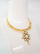 Mesh Delicate Gold Kundan Pendant Necklace Set
