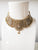 Antique Gold Structured Choker Necklace Set