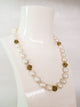 Baroque White Pearl Chain with Studs Set