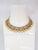 Delicate Antique Gold Pearl Simple Polki Necklace Set