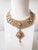 Antique Gold White Polki Necklace Set