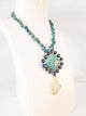 The Azure Earth: Handcrafted Turquoise & Lapis Fusion Necklace