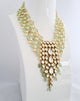 Gold Plated Mint Green Mid Length Kundan Necklace Set