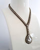 Antique Gold Plating Delicate Drop Crystal Necklace
