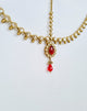 Antique Gold Plated Simple Red Matha Patti