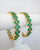 emerlad jade green uncut zircon bangles 2.4 2.6 2.8 £30