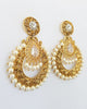 Large Statement Antique Gold Pearl Earring