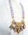 long purple mala, kundan jewellery, long beaded mala, long necklace set, £95