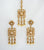 Antique gold polki traditional choker necklace set with earrings indian wedding