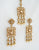 Antique gold polki traditional choker necklace set with earrings indian wedding