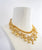 Gold american diamond cubic zircon necklace choer set reception evening glamour