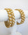 antique gold plated polki wide bangles comes as a pair 2.4