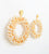 gold pearl circle shaped fusion earrings traditional jewellery