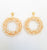 gold pearl circle shaped fusion earrings traditional jewellery