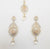 Gold american diamond cubic zircon & pearl necklace with earrings reception evening elegance