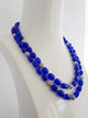 Blue Beaded Mala with Zircon Beads