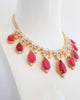 Elegant Ruby American Diamond Necklace Set