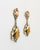 elegant antique large designer drop earring metallic gold and rose gold, perfect for weddings, receptions and parties