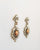 antique plated swarovski earring with rose gold and crystal earring , statement jewellery, evening earrings, 