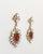 red antique plated swarovski earring with rose gold and crystal earring , statement jewellery, evening earrings, 