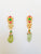 RED AND GREEN DESIGNER KUNDAN PIECE WITH OVERSIZED JADE DROPS WITH EARRINGS £350