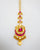 gold plated kundan pink fusion luxe tikka hair accessories wedding mendhi