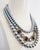 Victorian Grey and black cubic zircon grey beaded necklace set