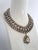 swarovski necklace, antique gold necklace, evening reception necklace, crystal necklace, fusion necklace