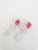silver plated white and pink earring, ruby earring, elegant earrings, american diamond jewellery, zircon jewellery, avari jewellery, avari earrings 