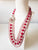 Antique Silver Victorian Multi Strand Ruby Necklace Set