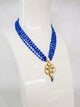 Fusion Blue Beaded Kundan Necklace Set