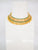 Bright Gold Delicate Green Polki Necklace Set