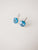 Swarovski Crystal Silver Blue Plated Round Drop Earring (Crystallized)