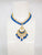 Blue Kundan Beaded Pendant Necklace Set