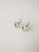 Swarovski Crystal Silver Mint Plated Round Drop Earring (Crystallized)