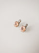 Swarovski Crystal Antique Gold Plated Peach Round Drop Earring (Crystallized)