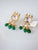 Gold Emerald Green Kundan Necklace Set