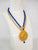 Gold Fusion 2 Line Blue Beaded Necklace Set