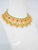 Bright Gold Ruby Green Polki Necklace Set