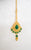 Bright Gold Delicate Green Polki Necklace Set