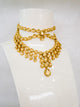 Gold Plated Topaz Layered Kundan Necklace Set