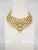 Gold Uncut Kundan Statement Bridal Necklace with Tikka