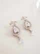 Silver Zircon Crystal Diamanté Magnetic Stone Changing Small Earring