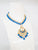 Blue Kundan Beaded Pendant Necklace Set
