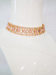 Gold Plated Pink Kundan & American Diamond Choker Necklace Set